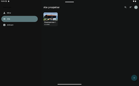 Wenn Property on an Android tablet — full project overview on a larger screen